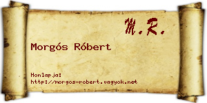 Morgós Róbert névjegykártya