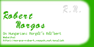 robert morgos business card